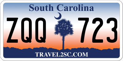 SC license plate ZQQ723