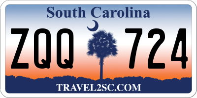 SC license plate ZQQ724