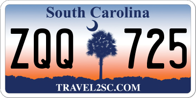 SC license plate ZQQ725