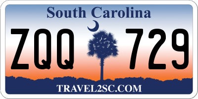 SC license plate ZQQ729