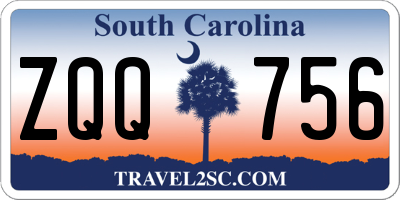 SC license plate ZQQ756