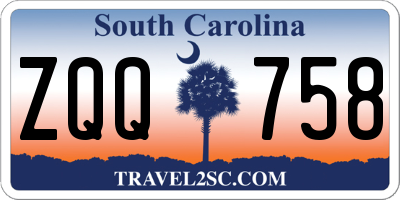 SC license plate ZQQ758