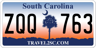 SC license plate ZQQ763