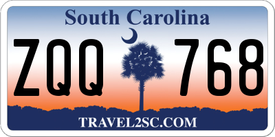 SC license plate ZQQ768