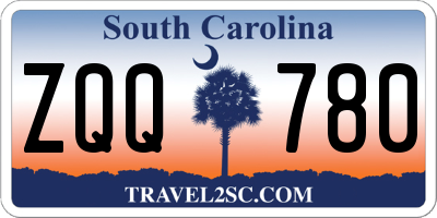 SC license plate ZQQ780