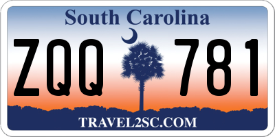 SC license plate ZQQ781
