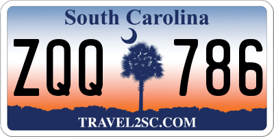 SC license plate ZQQ786