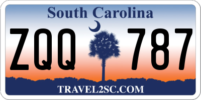 SC license plate ZQQ787