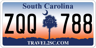 SC license plate ZQQ788