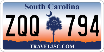 SC license plate ZQQ794