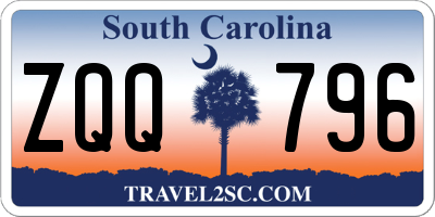 SC license plate ZQQ796