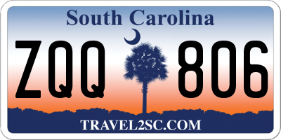SC license plate ZQQ806