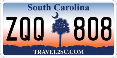 SC license plate ZQQ808