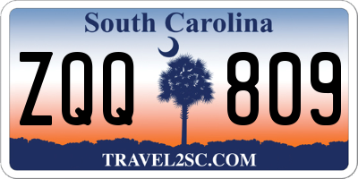 SC license plate ZQQ809