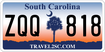 SC license plate ZQQ818