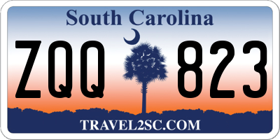 SC license plate ZQQ823