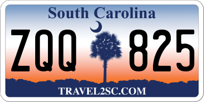 SC license plate ZQQ825