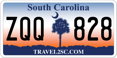 SC license plate ZQQ828