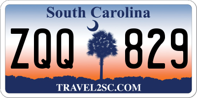 SC license plate ZQQ829