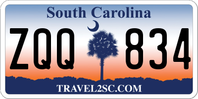 SC license plate ZQQ834