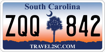 SC license plate ZQQ842