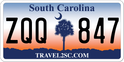 SC license plate ZQQ847