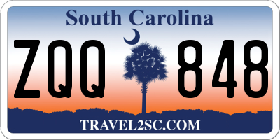 SC license plate ZQQ848