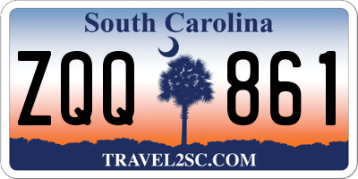 SC license plate ZQQ861