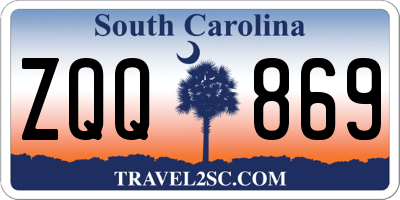 SC license plate ZQQ869