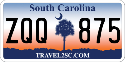 SC license plate ZQQ875