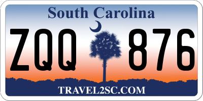 SC license plate ZQQ876