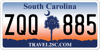 SC license plate ZQQ885