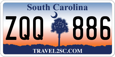 SC license plate ZQQ886