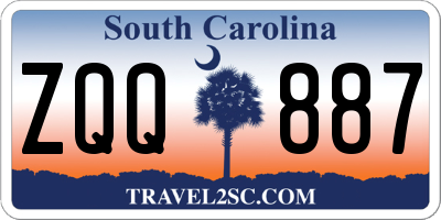 SC license plate ZQQ887
