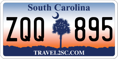 SC license plate ZQQ895