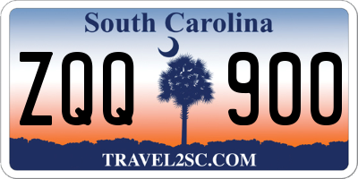 SC license plate ZQQ900