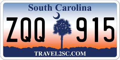 SC license plate ZQQ915
