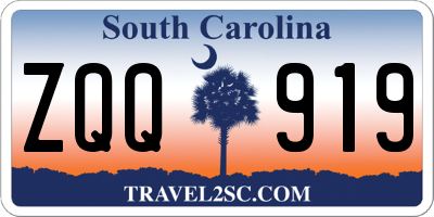 SC license plate ZQQ919