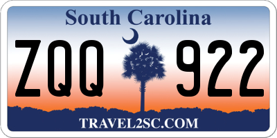 SC license plate ZQQ922