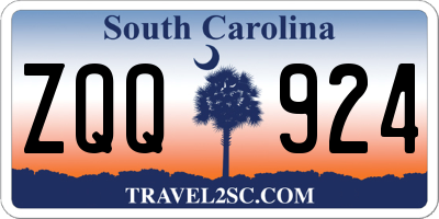 SC license plate ZQQ924