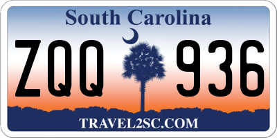 SC license plate ZQQ936