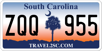 SC license plate ZQQ955