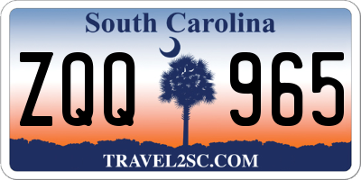 SC license plate ZQQ965