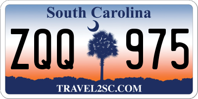 SC license plate ZQQ975