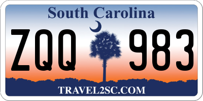 SC license plate ZQQ983