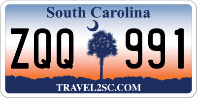 SC license plate ZQQ991