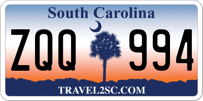 SC license plate ZQQ994