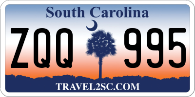 SC license plate ZQQ995