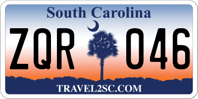SC license plate ZQR046
