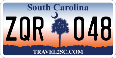SC license plate ZQR048